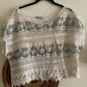 WOMENS BOHO LACE TOP
